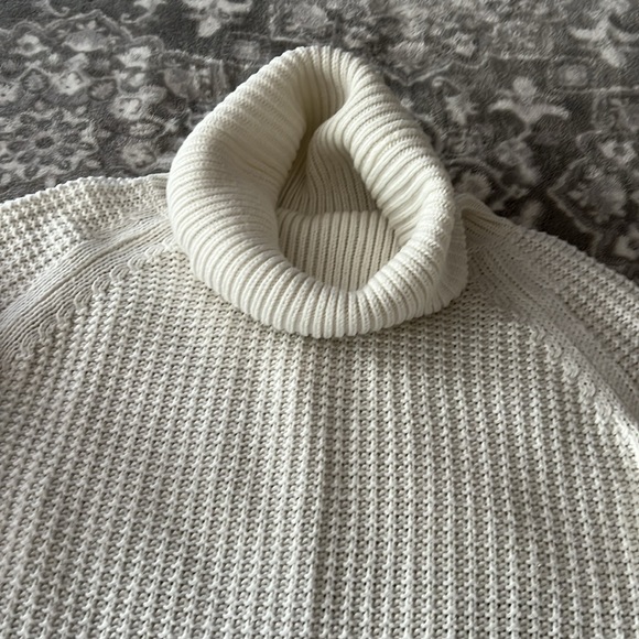 a new day, women’s size medium, cream colored, cowl-neck, tunic length, sweater - Picture 2 of 7